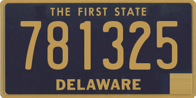 DE license plate 781325