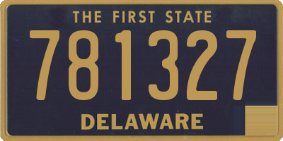DE license plate 781327
