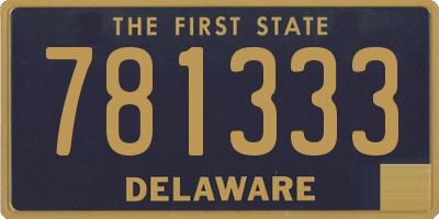 DE license plate 781333
