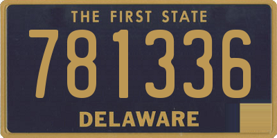 DE license plate 781336