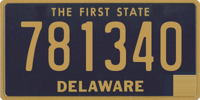 DE license plate 781340