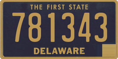 DE license plate 781343