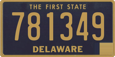 DE license plate 781349