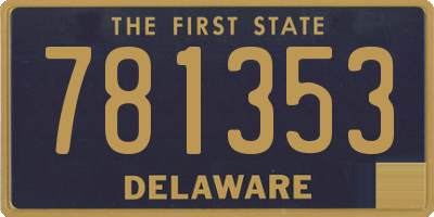 DE license plate 781353