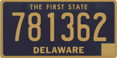 DE license plate 781362