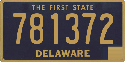 DE license plate 781372
