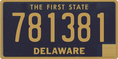 DE license plate 781381