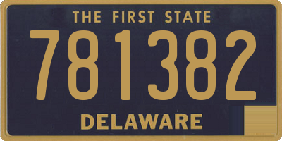 DE license plate 781382