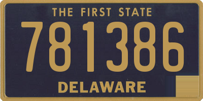 DE license plate 781386