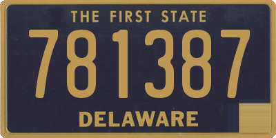 DE license plate 781387