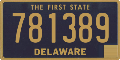 DE license plate 781389