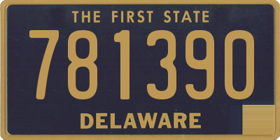 DE license plate 781390