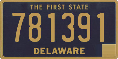 DE license plate 781391