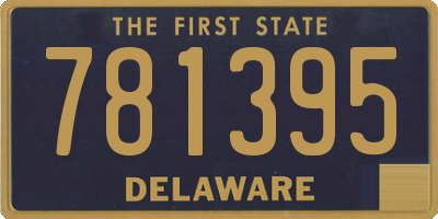 DE license plate 781395
