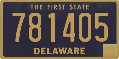 DE license plate 781405