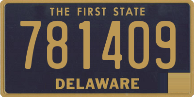 DE license plate 781409