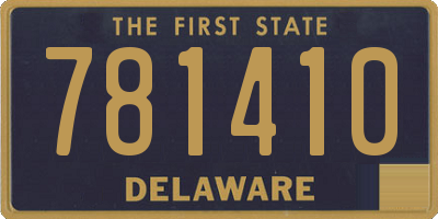 DE license plate 781410
