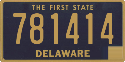 DE license plate 781414