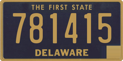 DE license plate 781415