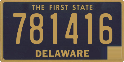 DE license plate 781416