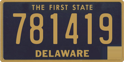 DE license plate 781419