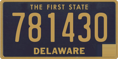 DE license plate 781430
