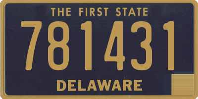 DE license plate 781431