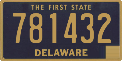 DE license plate 781432