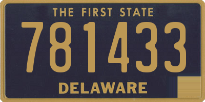DE license plate 781433