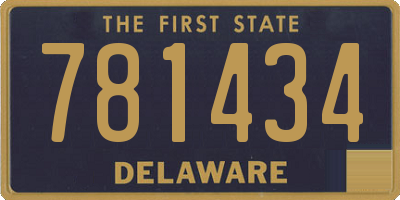 DE license plate 781434