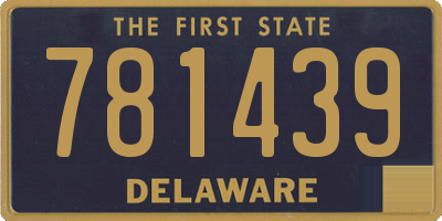 DE license plate 781439