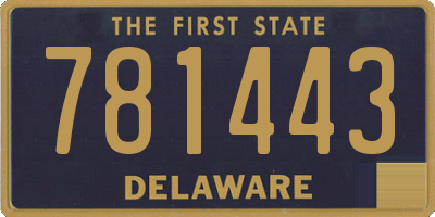 DE license plate 781443