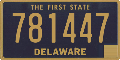 DE license plate 781447