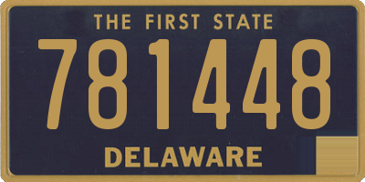 DE license plate 781448