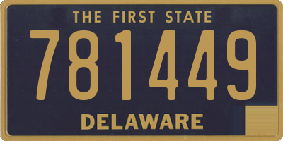DE license plate 781449