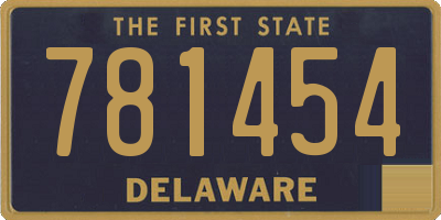 DE license plate 781454