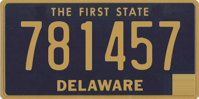 DE license plate 781457