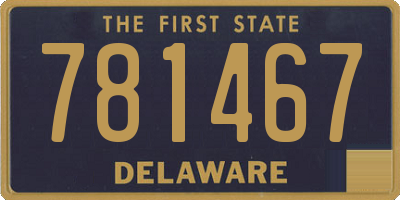 DE license plate 781467
