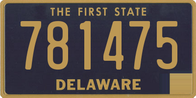 DE license plate 781475