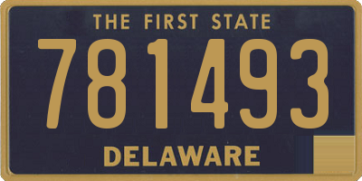 DE license plate 781493