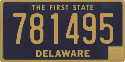 DE license plate 781495