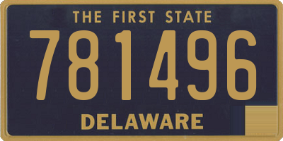 DE license plate 781496