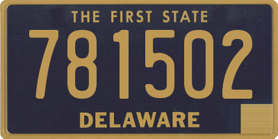 DE license plate 781502