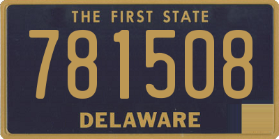 DE license plate 781508
