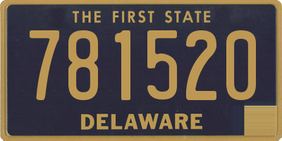 DE license plate 781520