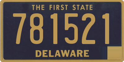 DE license plate 781521