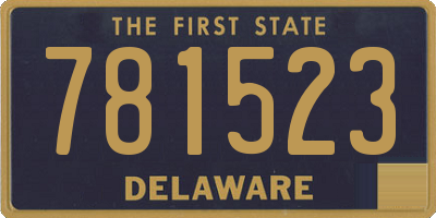 DE license plate 781523