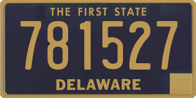 DE license plate 781527