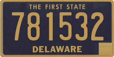 DE license plate 781532