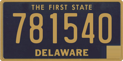 DE license plate 781540